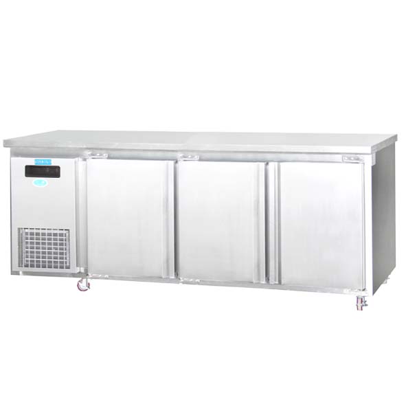working table with freezer 